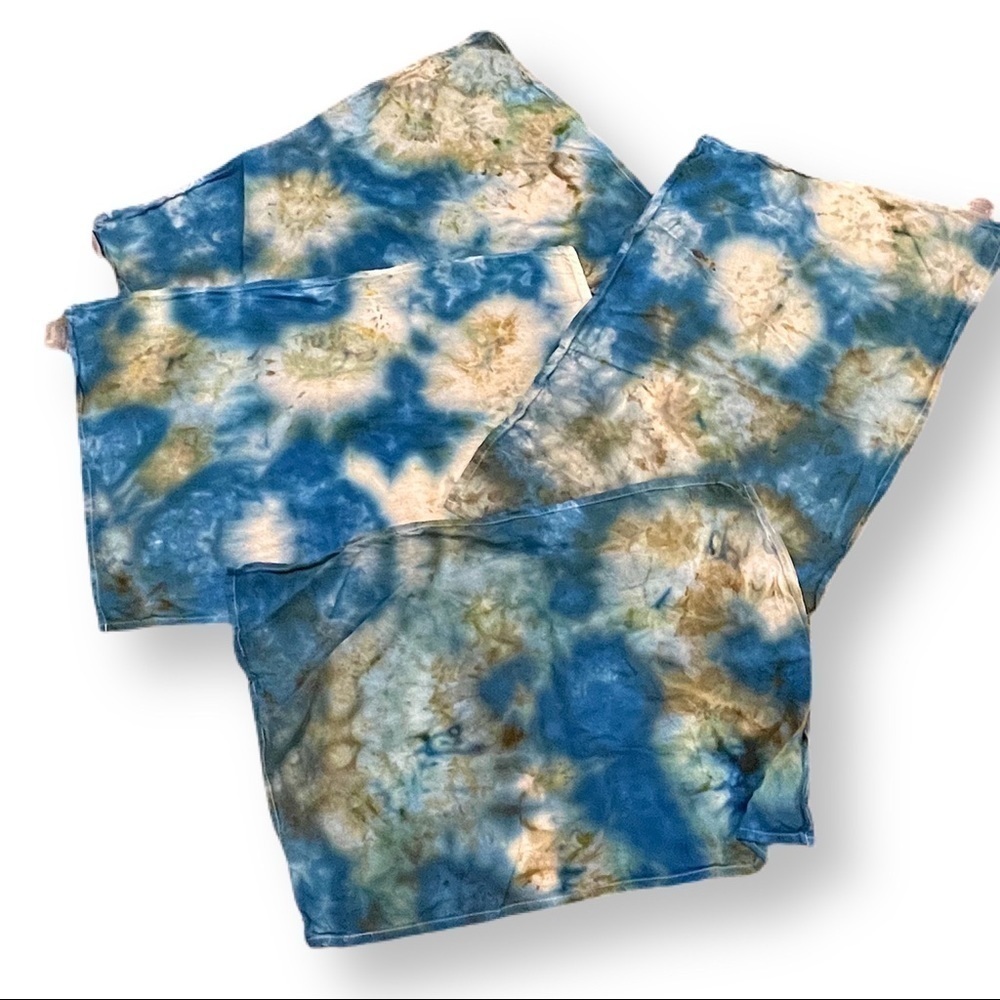 Tie dye flour sack kitchen hand towel hand towel ocean earth blue - 2 available